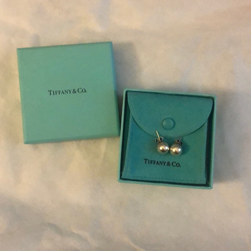 Silver Tiffany Ball Earringss